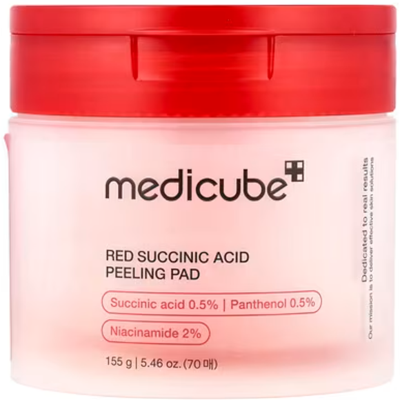 medicube Red Succinic Acid Peeling Pad 155 GM. 70 Pads