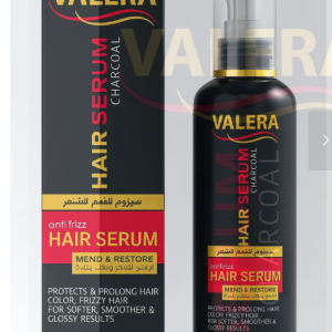 VALERA Anti Frizz Hair Serum Charcoal Mend and Restore 250 ml