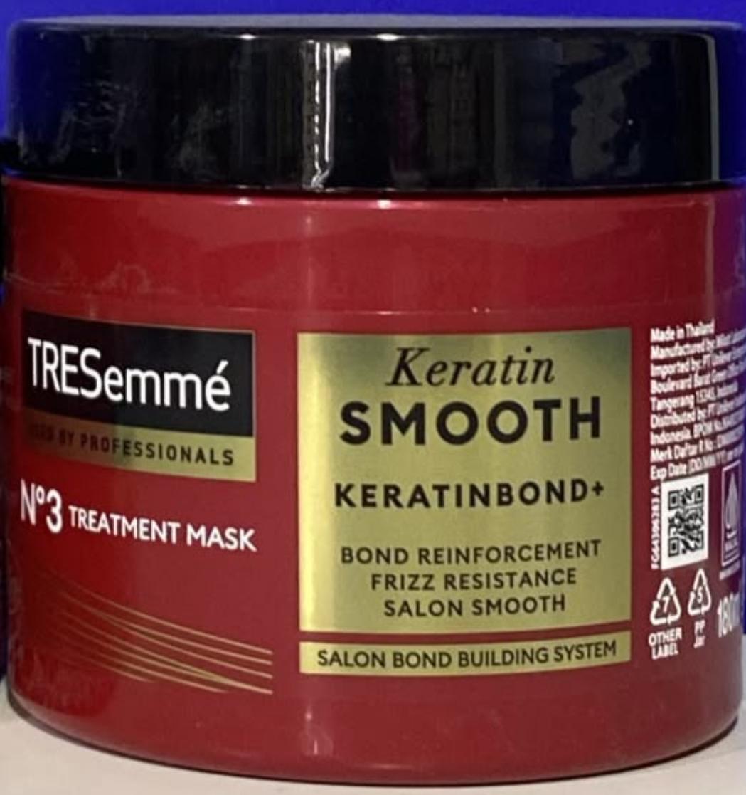 TRESemme Keratin Smooth Keratin Bond + No 3 Treatment Mask.