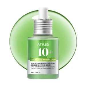 Anua Azelaic Acid 10 Hyaluron Redness Soothing Serum, Facial Serum for Sensitive skin, Hyaluronic Acid, Niacinamide, Spot Care, Natural Color, Vegan, Korean Skincare (30ml/ 1.01 fl oz.)