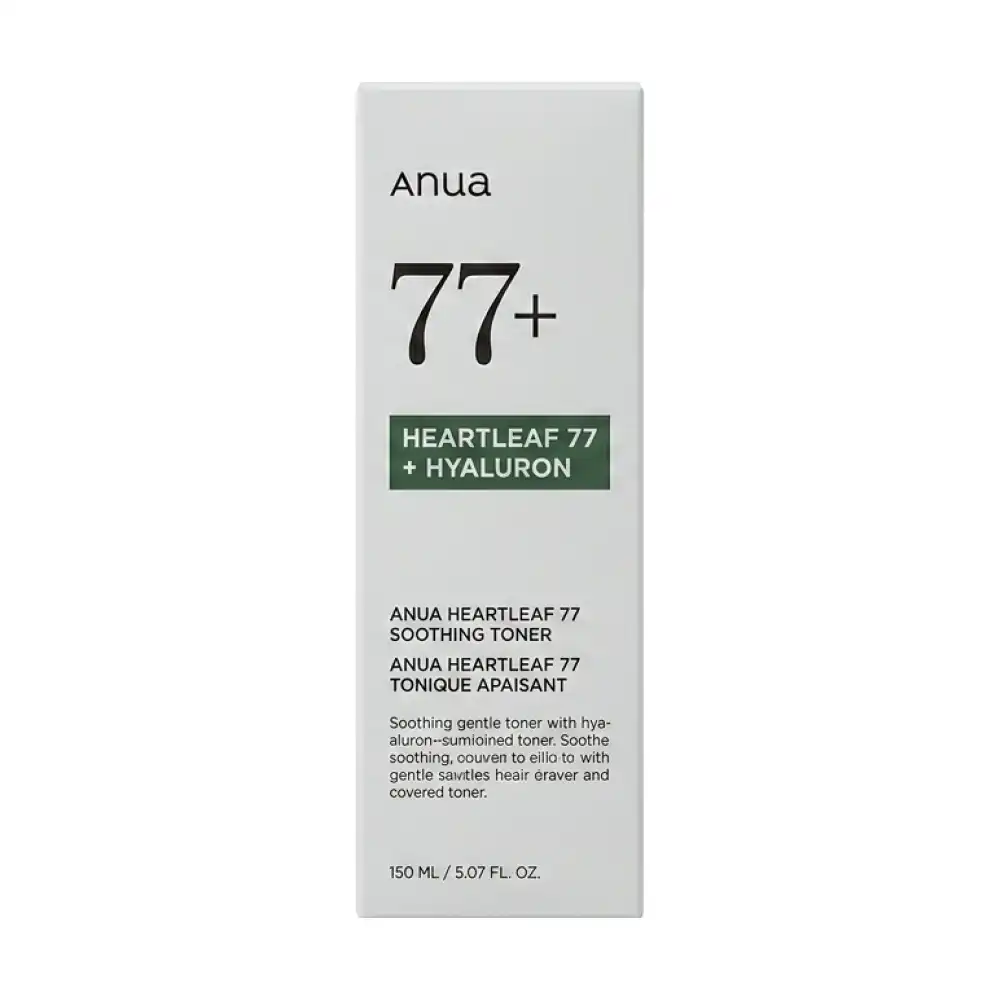 Anua Heartleaf 77 Soothing Toner, Moisturizing & Calming Facial Toner for Glass Skin, Hyaluronic Acid, Lightweight Hydration for Sensitive Skin, Redness Relief, Korean Skin Care,150 ML
