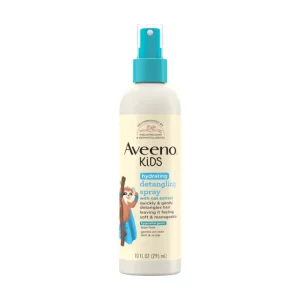 Aveeno Kids Hydrating Detangling Spray with Oat Extract Quickly Gently Detangles Kids Hair TearFree Suitable for Skin Scalp Light Fragrance Hypoallergenic 10 fl oz