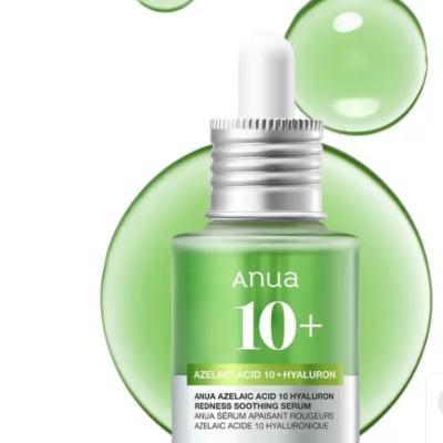 Anua Azelaic Acid 10% Hyaluron Redness Soothing Facial Serum for Sensitive Skin with Hyaluronic Acid & Niacinamide 30ml