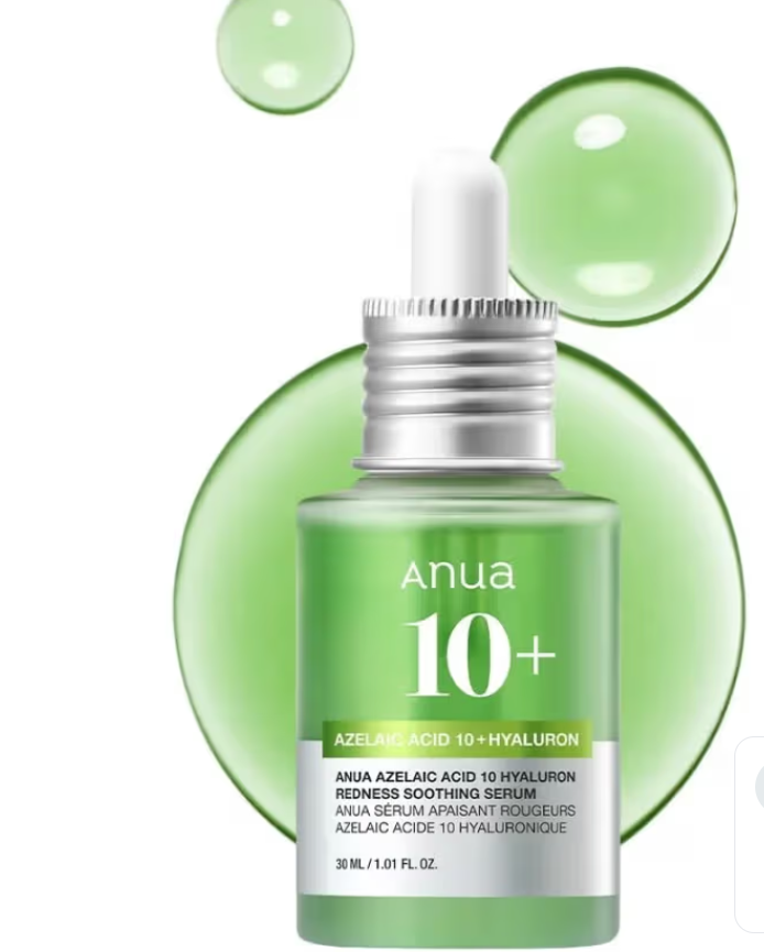 Anua Azelaic Acid 10% Hyaluron Redness Soothing Facial Serum for Sensitive Skin with Hyaluronic Acid & Niacinamide 30ml