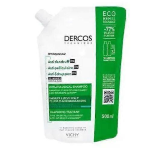 Vichy Dercos Anti-Dandruff Treatment Shampoo for Normal to Oily Hair Refill 500ml