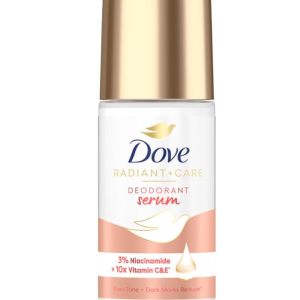 Dove Radiant + Care Deodorant Serum Roll-on, 45ml, 3% Niacinamide + Vitamin C & E, Even Tone + Dark Mark Reducer