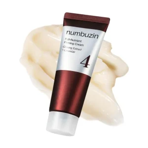numbuzin No.4 Full-Nutrient Firming Cream | Skin Elasticity, Wrinkle Care, Anit-aging, Deeply Nourishing, Hydation | Red Ginseng, Panthenol, Niacinamide, Bifida | 2.02 fl. oz.