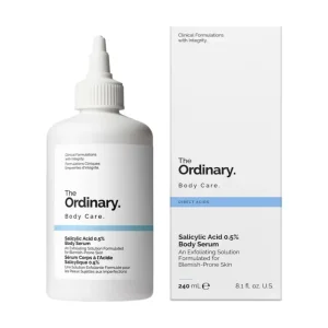 ORDINARY The Ordinary Salicylic Acid 0.5% Body Serum (240ml) – Exfoliating Treatment for Softening Rough, Bumpy Skin and Refining Texture from Neck to Toe