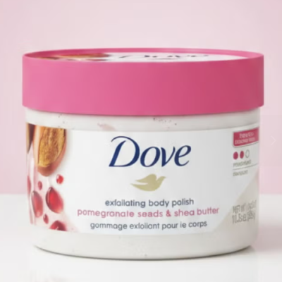 Dove Exfoliating Body Polish Pomegranate Seeds And Shea Butter 298 g Body Scrub Gentle Exfoliating Moisturizing Skin Care