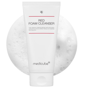 medicube Red Foam Cleanser - Deeply cleanses, remove impurities, control sebum | Korean Skincare | Daily Gentle Cleansing Foam for Sensitive & Troubled Skin - Deep Cleansing & Excess Sebum Control, Korean Skincare 100 ml