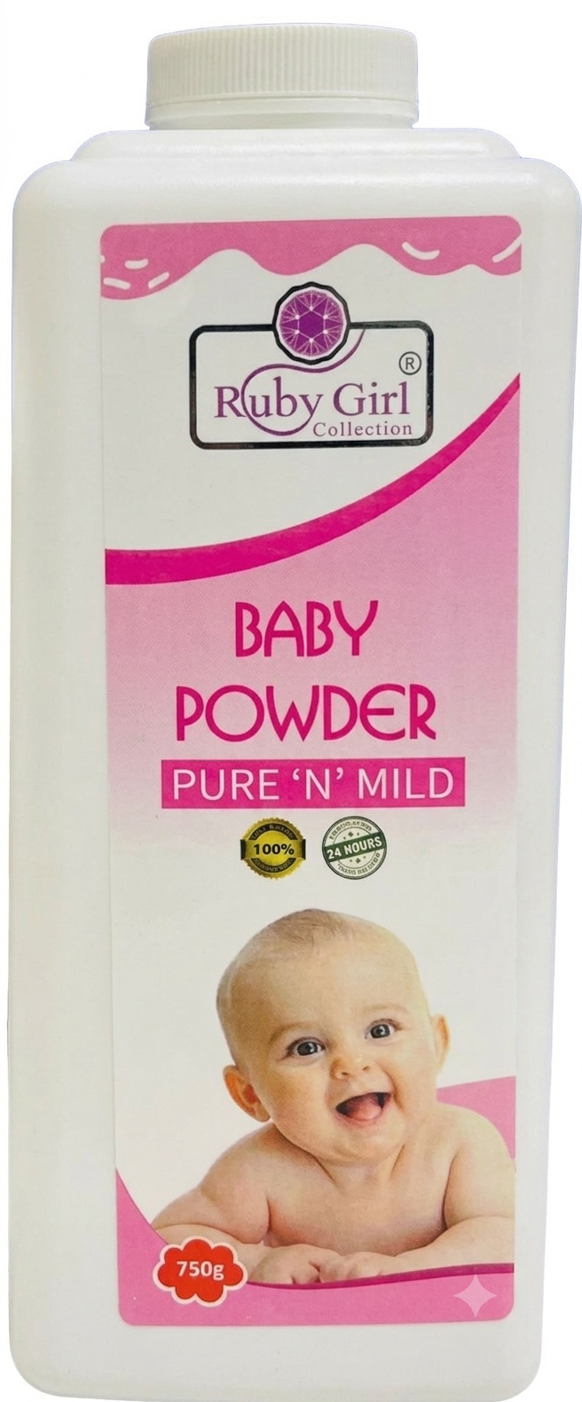 Ruby Girl Baby Powder Pure N Mild 750 Gm
