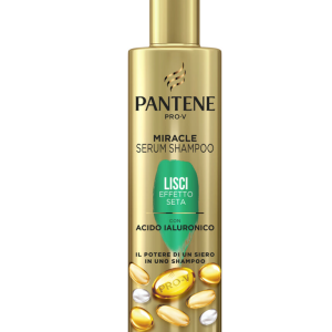 Pantene Pro-V Miracle Serum Shampoo, Lisci Effetto Seta, Ideale per Capelli Secchi, Opachi o Tendenti al Crespo, con Acido Ialuronico 250 ml