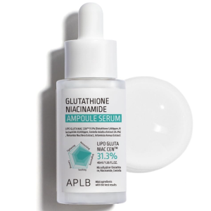 APLB Glutathione Niacinamide Ampoule Serum | LIPO GLUTA NIAC CEN™ 31.3% 1.35 FL.OZ/Korean Skincare, Long lasting moisturizing, Improve skin elasticity, Revitalize for gentle and improve skin texture