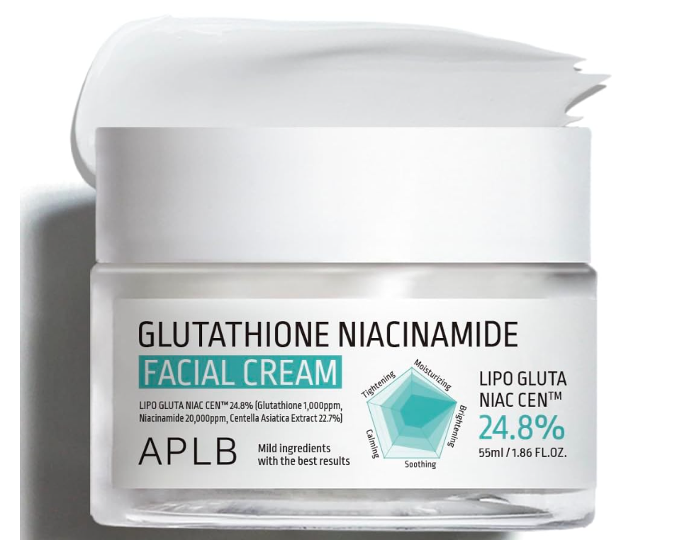 APLB Glutathione Niacinamide Facial Cream | LIPO GLUTA NIAC CEN™ 24.8% 1.86 FL.OZ/Korean Skincare, Deep hydration, Niacinamide, Improve skin elasticity, Improve skin texture Visit the APLB Store