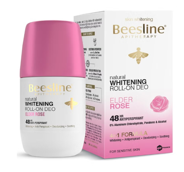 Beesline Elder Rose Whitening Roll-On Fragranced Deo pink 50 ml